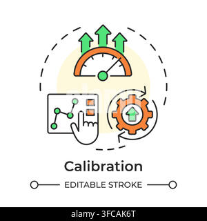 Calibration multi color concept icon Stock Vector