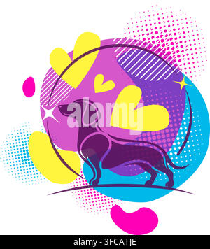 Dog dachshund logo Hand drawn. Not AI, vector illustration. Stock Vector