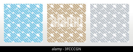 Set of abstract geometric patterns. Seamless vector backgrounds. Colored ornaments Graphic modern patterns Simple lattice graphic design Stock Vector