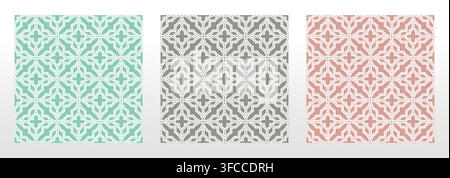 Set of abstract geometric patterns. Seamless vector backgrounds. Colored ornaments Graphic modern patterns Simple lattice graphic design Stock Vector
