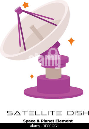 Satellite Dish Antenna Vector Illustration Concept Stock Vector