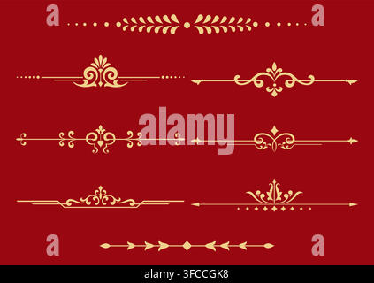 Vintage set. Floral elements for design monograms, invitations, frames, menus and labels. Graphic design of the website, cafes, boutiques, hotels, wedding invitations. Stock Vector