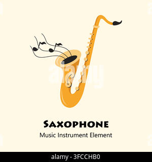 Saxophone Musical Instrument Vector Illustration Stock Vector