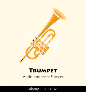 Trumpet Musical Instrument Vector Illustration Stock Vector