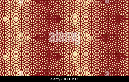 Abstract geometric pattern. A seamless vector background. Golden and red ornament. Graphic modern pattern. Simple lattice graphic design Stock Vector