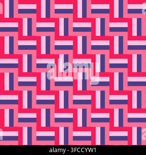 Pink Navy Woven Geometric Vector Stock Vector