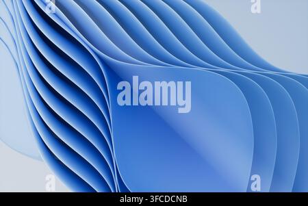 Abstract wallpaper formed from ribbons. 3d rendering. 3d illustration. Stock Photo