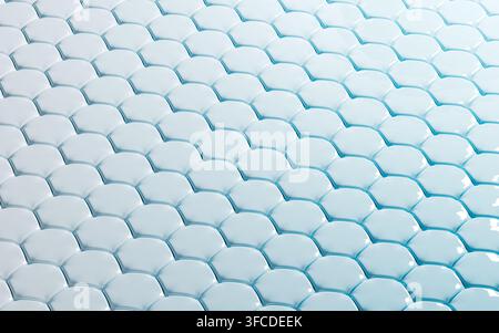 Gradient-colored hexagonal texture background, 3d rendering. 3d illustration. Stock Photo