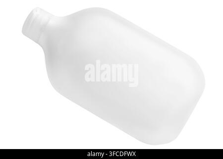Blank white plastic beauty product bottle isolated on white background Stock Photo
