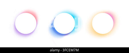 Pink, blue and violet circle on white background. Futuristic technology modern style. Equalizer soung artificial intelligence technology vector Stock Vector