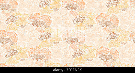 Seamless floral pattern abstract shaped flowers Stock Vector