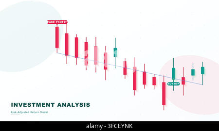 Forex Trading Candlestick Chart with Buy Sell Signals for Currency Market Analysis Investment Strategy and Financial Trading Stock Vector