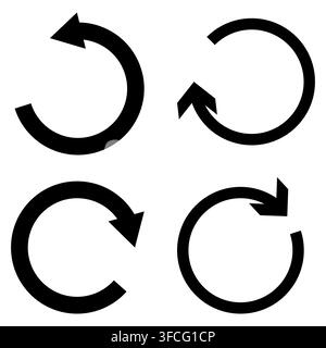 Collection of minimalist black bold arrow vectors isolated on white background. Perfect for web design, app interfaces, infographics, maps Stock Vector