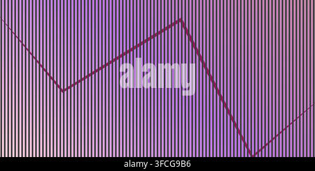 Purple Gradient Striped Vector Pattern with Zigzag Line Stock Vector