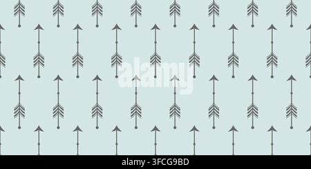 Geometric Gray Arrow Seamless Pattern Background Stock Vector