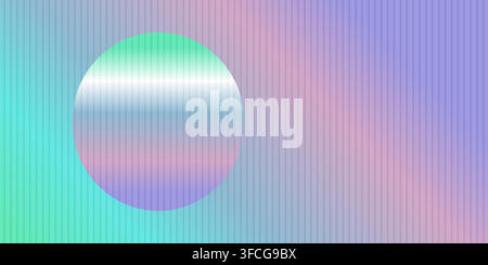 Abstract Holographic Pastel Gradient Background with Diagonal Lines Stock Vector