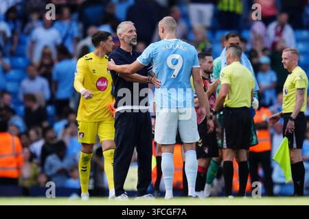 Intonation Example Picture Bournemouth manager Marco Rose (centre right) celebrates after the UEFA ...