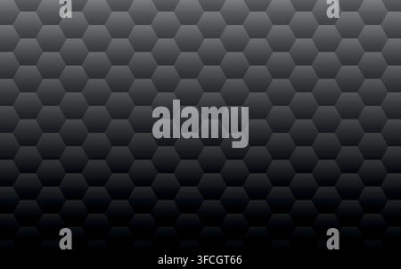Abstract black texture background hexagon Stock Vector