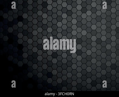 Abstract black texture background hexagon Stock Vector