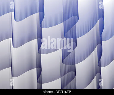 Fluid poster cover with modern blue color. Dark blue abstract geometrical template with blend shapes. Stock Vector