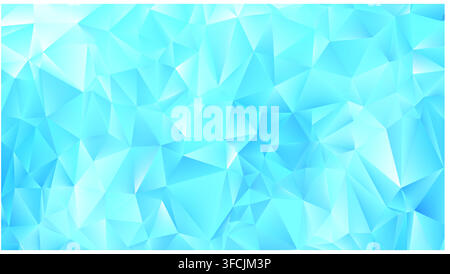 Blue triangle background. Winter Christmas bg. Blue low poly Stock Vector