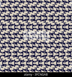 Beige Geometric Textured Knitting Grid seamless pattern design for fashion and home textiles, graphics, knitwear and backgrounds Stock Vector