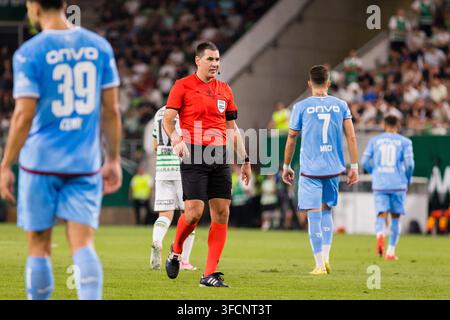 Budapest, Hungary. 27th Aug, 2026. Referee Rade Obrenovic seen during ...