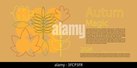 Autumn illustrations set. Patterns and simple pictures. Hello Autumn. Background for sale banner, poster, flyer, cover. Autumn card Stock Vector Stock Vector
