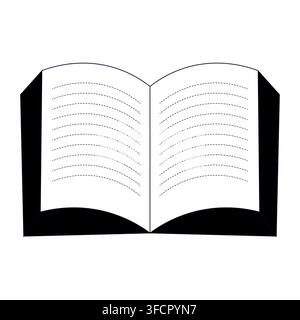 Open book graphic icon set isolated on white background Stock Vector