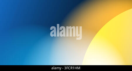 Vibrant abstract gradient background blending deep blue, bright yellow and golden brown tones with soft blurred transitions. With its strong bright da Stock Vector