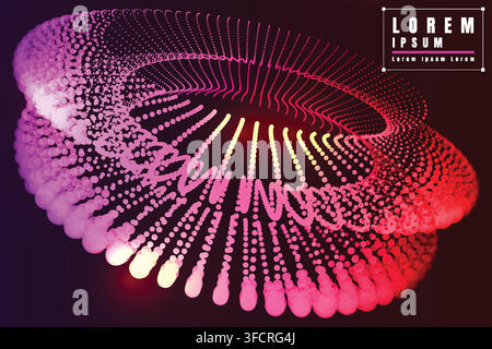 Copper Particle Loop With Copy Space Stock Vector