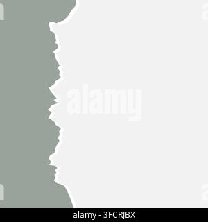 Grey and White Ripped Paper Edge Background Vectors Stock Vector