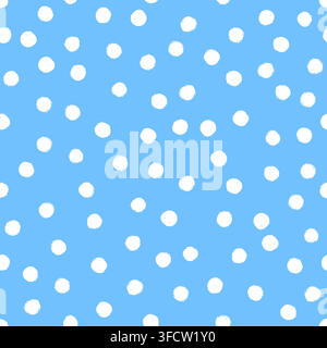 Seamless polkadot pattern with colorful confetti circles creates a playful birthday texture vector illustration background. Stock Vector
