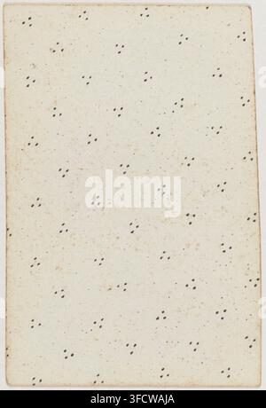 An engraved print from the late 18th to early 19th century, featuring a scattered pattern of small black dots on a light beige background. Stock Photo