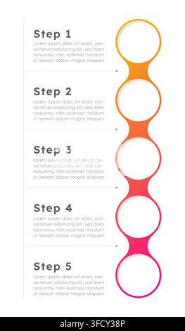 Linear milestone progression empty infographic template Stock Vector