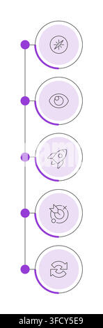 Vertical corporate timeline infographic 5 steps Stock Vector