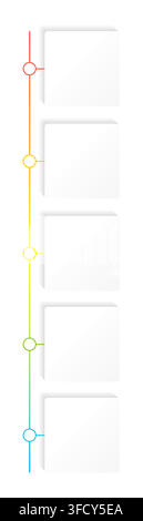 Vertical timeline empty infographic template Stock Vector