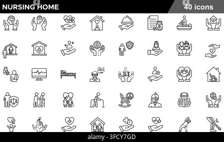 Vector illustration set of 32 self driving car icons featuring autonomous navigation, smart sensors, AI vehicle, steering, and line symbols. Stock Vector