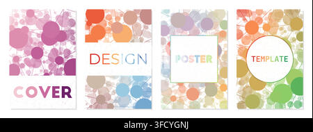 Set of backgrounds for covers or brochures. Can be used as a cover, banner, flyer, poster, business card, or brochure. Stock Vector
