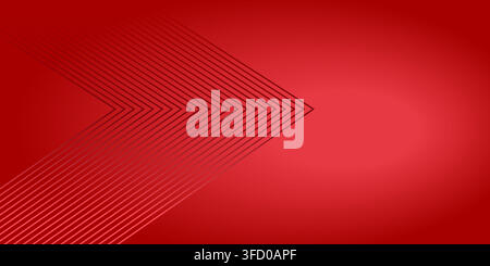 Red Abstract Background with Dynamic Moving Forward Arrows Stock Vector