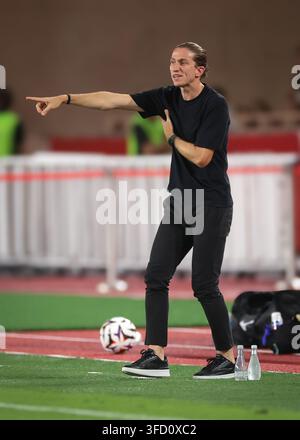 Head Coach Filipe LUIS of Monaco during Ligue 1 McDonald's match ...