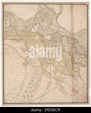 The Rhinogs Map A 1730 manuscript map of the Rhine River, showing the area between ...