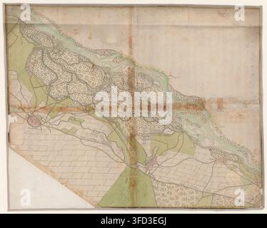 The Rhinogs Map A 1730 manuscript map of the Rhine River, showing the area between ...