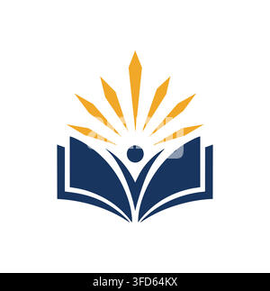 Modern Professional Knowledge Sunrise Education Student Vector Logo Stock Vector