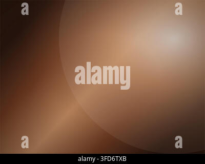 Warm Brown Abstract Gradient Background with Soft Golden Glow and Large Curved Light Shape Stock Vector