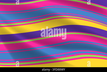 Colorful Mexican fiesta textile fabric background Stock Vector