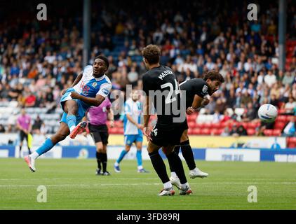 Has Stock Blackburn Rovers' Dapo Afolayan has a shot on goal during the Sky Bet ...