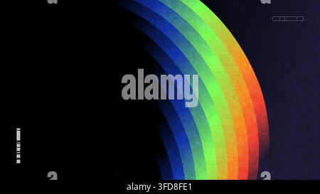 Colorful Abstract Background With Gradient Waves, Grid Lines, and Texture Effects. Futuristic Technology Banner Design Stock Vector