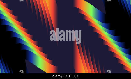 Modern Abstract Gradient Background With Vibrant Curves And Geometric Patterns Stock Vector