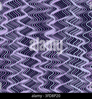 This abstract vector background features undulating vertical wavy contour lines in lavender and light blue over a dark navy canvas Stock Vector